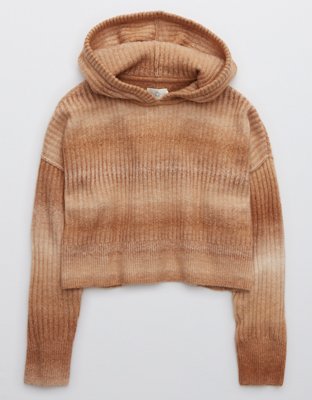 OFFLINE By Aerie Ribbed Cropped Sweater Hoodie