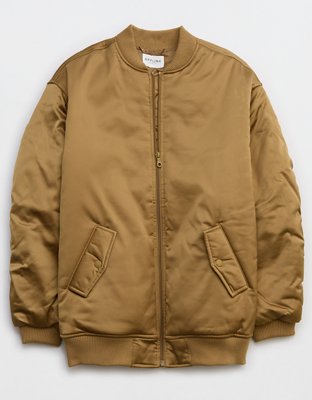 OFFLINE By Aerie Satin Bomber Jacket