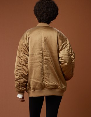 OFFLINE By Aerie Satin Bomber Jacket