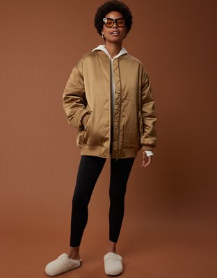 OFFLINE By Aerie Satin Bomber Jacket
