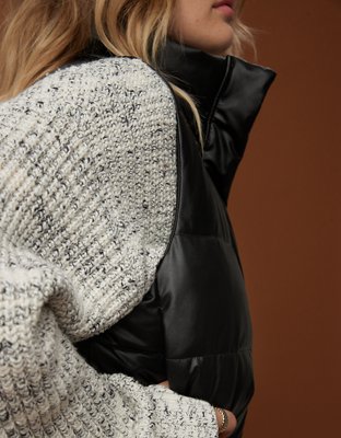 OFFLINE By Aerie Real Luxe Faux Leather Vest