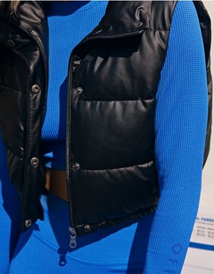 OFFLINE By Aerie Real Luxe Faux Leather Vest