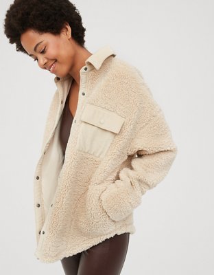 OFFLINE By Aerie Sherpa Corduroy Shacket