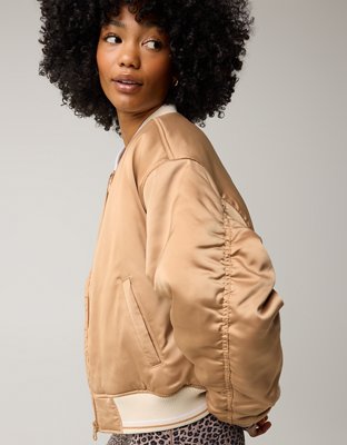 Blouson d’aviateur en satin OFFLINE d’Aerie
