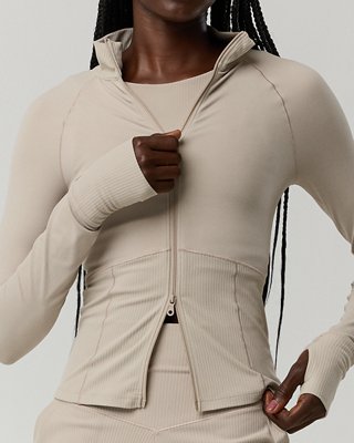 OFFLINE By Aerie Real Me Long Sleeve Mock Neck Full Zip