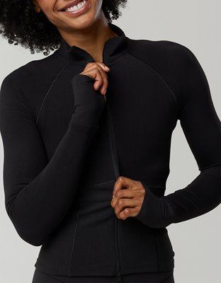 OFFLINE By Aerie Real Me Long Sleeve Mock Neck Full Zip