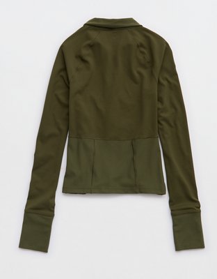 OFFLINE By Aerie Real Me Long Sleeve Mock Neck Full Zip