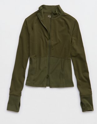 OFFLINE By Aerie Real Me Long Sleeve Mock Neck Full Zip