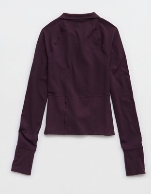 OFFLINE By Aerie Real Me Long Sleeve Mock Neck Full Zip