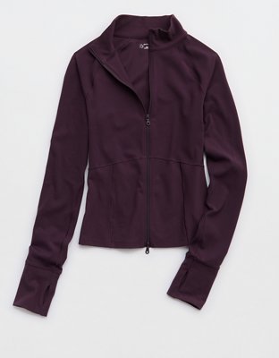 OFFLINE By Aerie Real Me Long Sleeve Mock Neck Full Zip