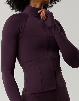 OFFLINE By Aerie Real Me Long Sleeve Mock Neck Full Zip