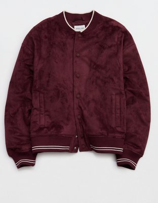 OFFLINE By Aerie Suede Bomber Jacket
