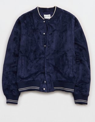 OFFLINE By Aerie Suede Bomber Jacket