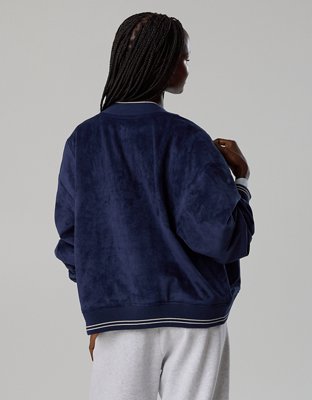OFFLINE By Aerie Suede Bomber Jacket