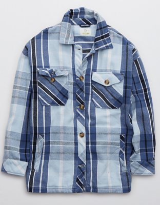 Женские куртки Aerie OFFLINE Flannel Button Down Jacket — фото 3