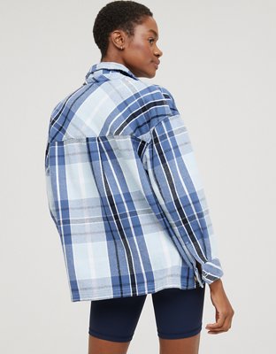 Женские куртки Aerie OFFLINE Flannel Button Down Jacket — фото 2