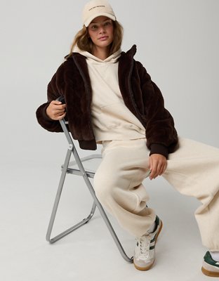 OFFLINE By Aerie Faux Fur Full Zip Jacket