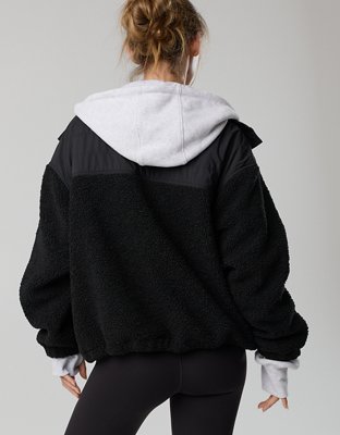 Женские куртки Offline By Aerie Fluff Love Full Zip, цвет: Насыщенный чёрный — фото 2