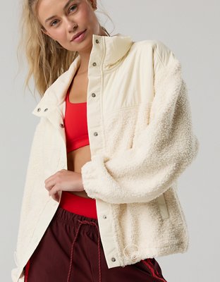 OFFLINE By Aerie Fluff Love Full Snap Jacket