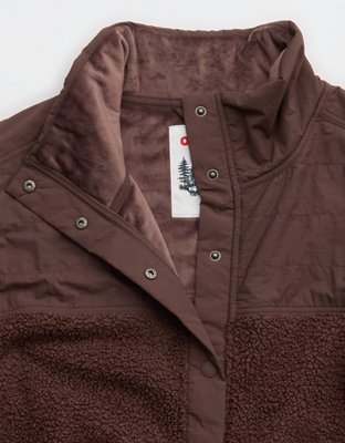 OFFLINE By Aerie Fluff Love Full Snap Jacket