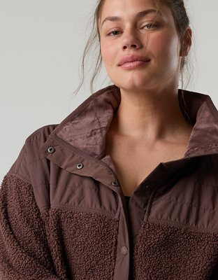 OFFLINE By Aerie Fluff Love Full Snap Jacket
