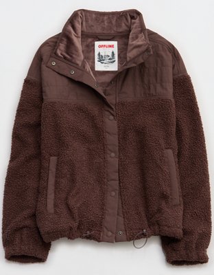 OFFLINE By Aerie Fluff Love Full Snap Jacket
