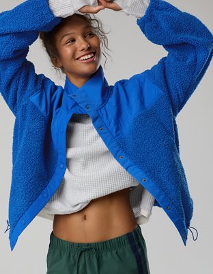OFFLINE By Aerie Fluff Love Full Snap Jacket
