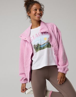 OFFLINE By Aerie Fluff Love Full Snap Jacket