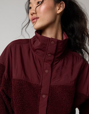OFFLINE By Aerie Fluff Love Full Snap Jacket