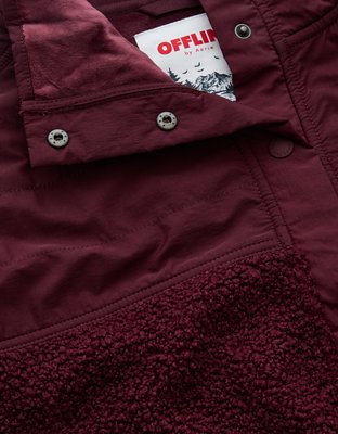 OFFLINE By Aerie Fluff Love Full Snap Jacket