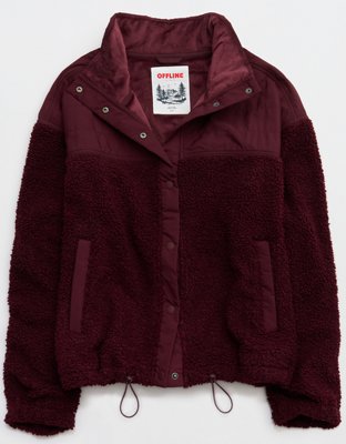 OFFLINE By Aerie Fluff Love Full Snap Jacket