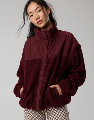 OFFLINE By Aerie Fluff Love Full Snap Jacket