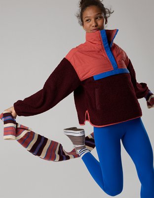 OFFLINE By Aerie Fluff Love Quarter Snap Jacket