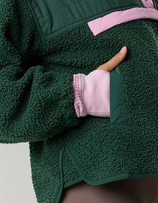 OFFLINE By Aerie Fluff Love Quarter Snap Jacket