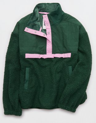OFFLINE By Aerie Fluff Love Quarter Snap Jacket