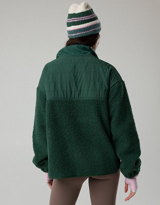 OFFLINE By Aerie Fluff Love Quarter Snap Jacket