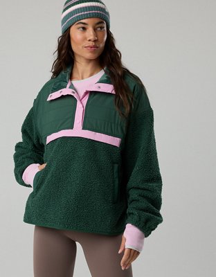 OFFLINE By Aerie Fluff Love Quarter Snap Jacket