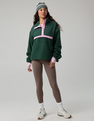 OFFLINE By Aerie Fluff Love Quarter Snap Jacket