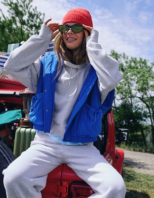 OFFLINE By Aerie Puff Love Quilted Vest