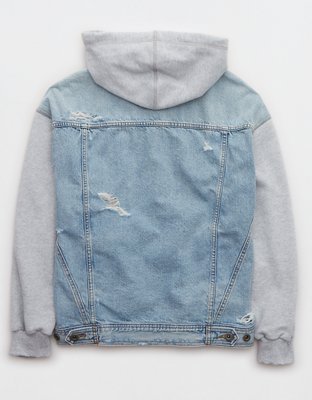 Женские куртки Aerie OFFLINE By Aerie Hooded Denim Jacket — фото 5