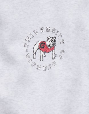 Женские толстовки Georgia Bulldogs Offline By Aerie Crewneck, цвет: Светлый меланжевый серый — фото 6