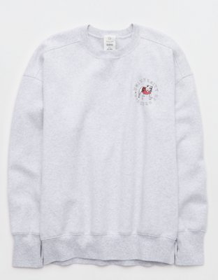 Женские толстовки Georgia Bulldogs Offline By Aerie Crewneck, цвет: Светлый меланжевый серый — фото 3