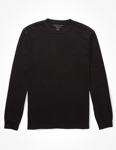 Мужские футболки American Eagle AE Super Soft Icon Long-Sleeve T-Shirt