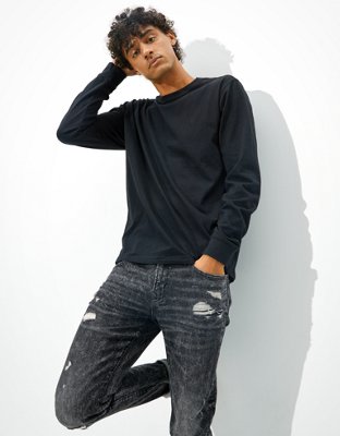 Мужские футболки American Eagle AE Super Soft Icon Long-Sleeve T-Shirt — фото 2