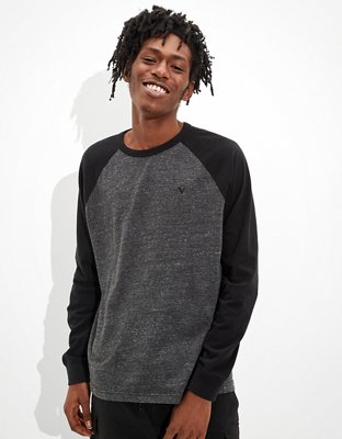 Мужские футболки American Eagle AE Color-Block Long-Sleeve T-Shirt — фото 2