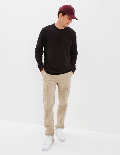 Мужские футболки American Eagle AE Super Soft Long Sleeve Icon T-Shirt