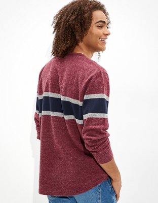Мужские рубашки American Eagle AE Super Soft Raglan Thermal Shirt — фото 2