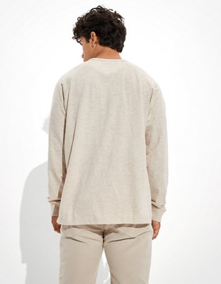 Мужские футболки American Eagle AE Super Soft Slub Long-Sleeve T-Shirt — фото 2