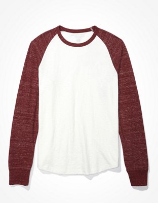 Мужские футболки American Eagle AE Raglan Long-Sleeve T-Shirt — фото 3