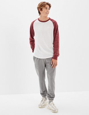 Мужские футболки American Eagle AE Raglan Long-Sleeve T-Shirt — фото 4